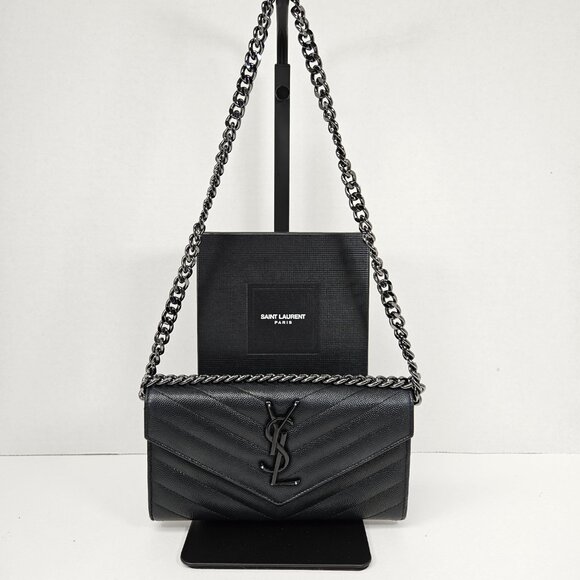 Yves Saint Laurent YSL Black Caviar Leather Wallet - Picture 3 of 16